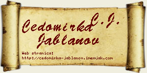 Čedomirka Jablanov vizit kartica